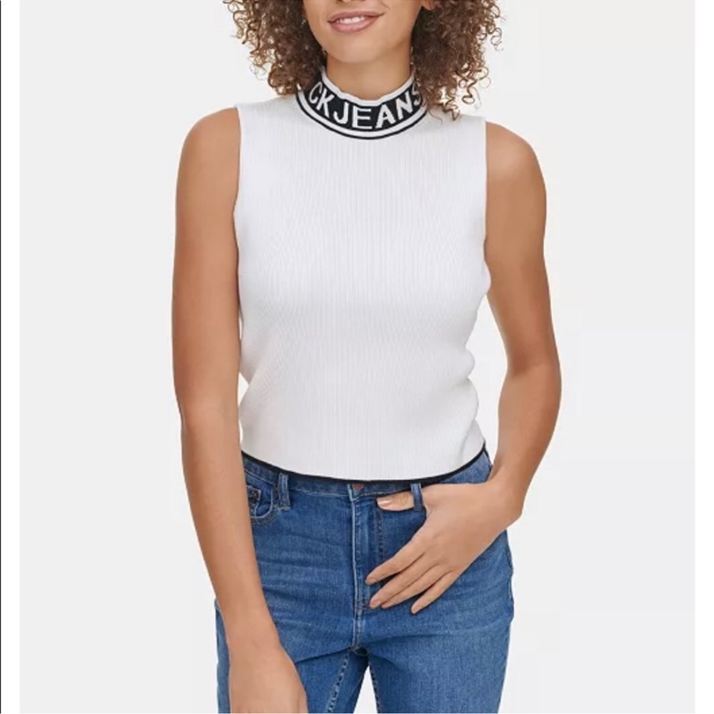 White Sleeveless Top